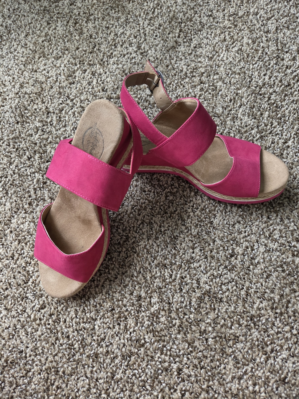Women’s Pink Suede Platform Sandals